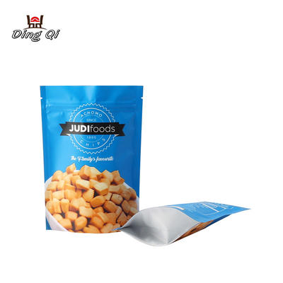 Wholesale custom food grade stand up reusable snack bags with zipper