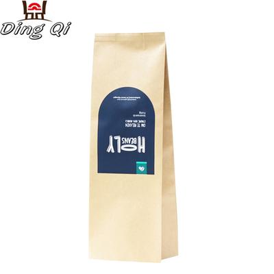 Customized wholesale kraft paper side gusset coffer bag with valve
