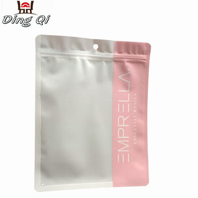 Custom laminated three side seal zipper plastic bag for clothes