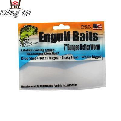 Custom printed clear plastic soft bait bag wholesale