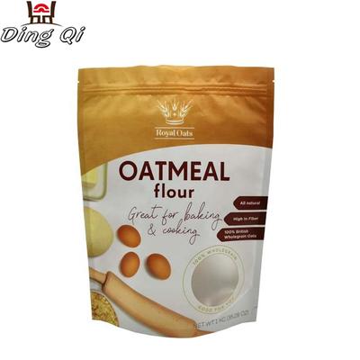 Flour packing bag oatmeal flour package with small clear window