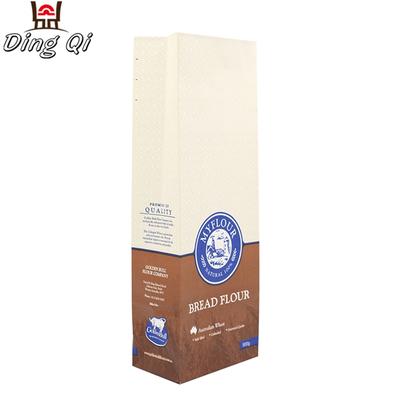 Wheat flour paper bag moisture proof flat bottom pouch 500g