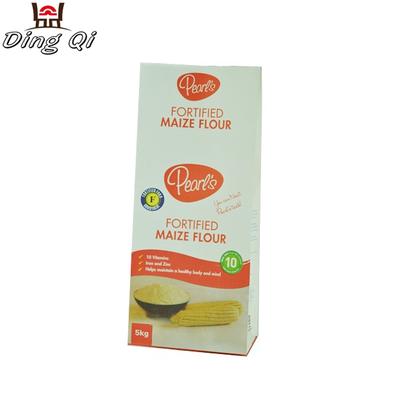 Maize flour packaging bag 5kg flat bottom paper bag with custom design