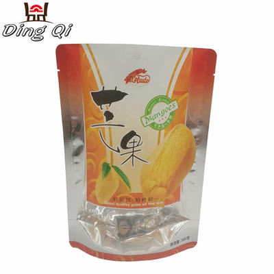 Food grade custom printed resealable stand up mango packaging plastic fruit bag