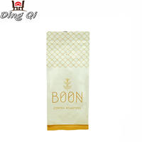 Customized printed flat bottom mylar coffee bags with one way valve